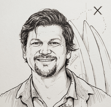 Davon Larson — pen and ink portrait